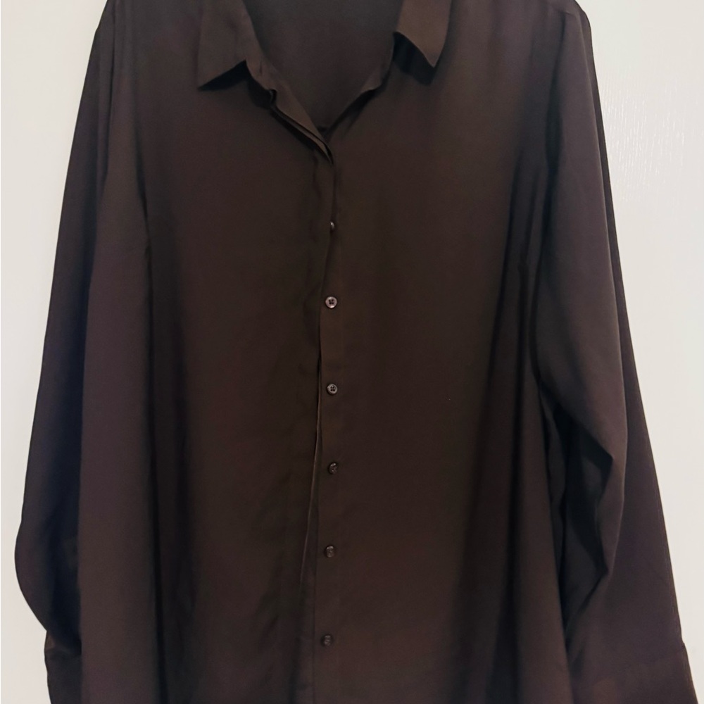 Express Men's Dark Brown Casual Shirt